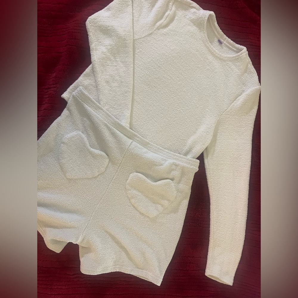Yitty Pet Me High Waist Heart Pocket Short and Longsleeve Top 2XL